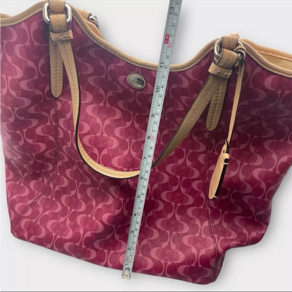 Genuine Coach Leather Tote Bag Peyton Dream C Pink and Tan Tote F25522 - Picture 14 of 14